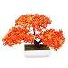 Produktbild Merssavo Orange Bonsai-Baum in der quadratischen Topf-künstlichen Betriebsdekoration für Büro / Haus