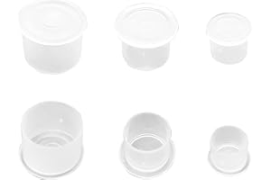 QILUCKY 300 sztuk nakładek na farbę do tatuażu, jednorazowe kubki na atrament, pojemnik na farbę z tworzywa sztucznego, małe kubki na tusz