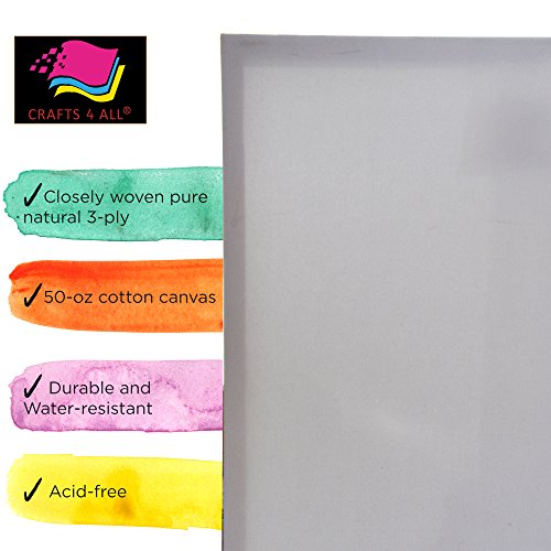 Gespannte Leinwand 45,7 x 61 cm Professionelle Qualität säurefreiem gedehnt Künstler Leinwand Panel Boards für Bild 2 Stück Dreifach grundiert mit Gesso von Crafts 4 alle & # •; - 2
