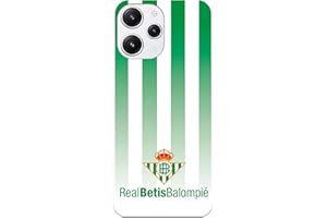 LA CASA DE LAS CARCASAS Funda para Xiaomi Redmi 12 del Real Betis Balompié Fondo Rayas Verdiblancas tansparente para Proteger tu móvil. Carcasa de Silicona Flexible con Licencia Oficial Real Betis Balompié