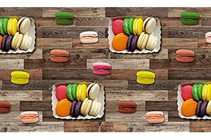 TAPPETIK Tappeto cucina antiscivolo, stampa digitale, ampia gamma di colori e disegni MADE IN ITALY varie misure (52 x 280 cm, Macarons legno)