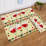 Wei Alfombras de cocina dormitorio felpudo alfombra de baño tira absorbente alfombra antideslizante (tres) , 2