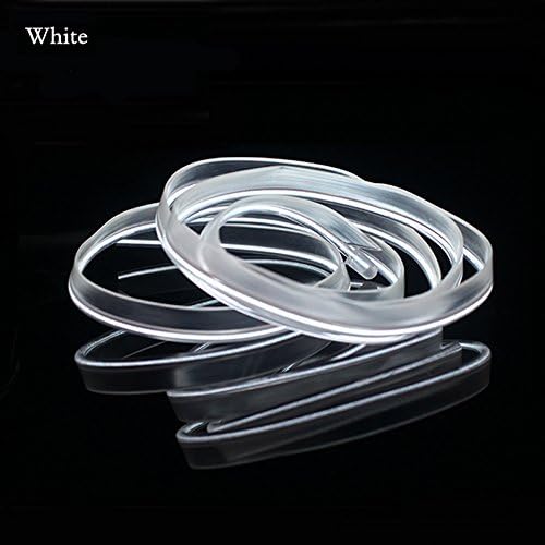 Dometool UK 9.84ft Automotive Car Interior Lighting Decor LED Neon Light Lamp Glow EL Wire String Strip 3M (White)