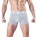 Produktbild Boxer Briefs Herren Ronamick Men's Boxer Soft Briefs Striped Underpants Knickers Shorts Sexy Underwear (XXXL, Grau)
