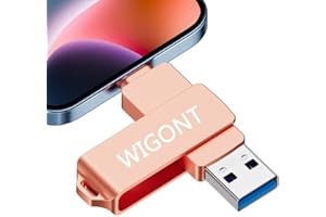 WIGONT 256GB Pendrive para iphone es un Dispositivo de Almacenamiento Diseñado para Ampliar la Capacidad de Almacenamiento de i0S,iPad y Android. Pendrive para iphone puede Guardar más Fotos y Vídeos.