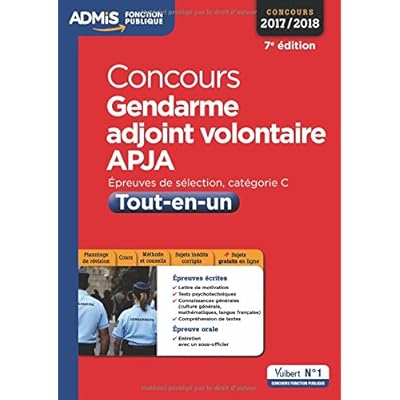 Concours Gendarme adjoint volontaire - APJA - Catégorie C - Tout-en-un - Concours 2017-2018