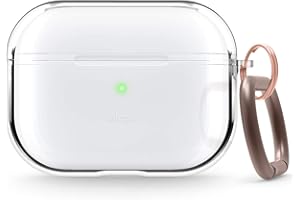 elago Przezroczyste etui kompatybilne z Apple AirPods Pro TPU, przezroczyste etui kompatybilne z AirPods Pro z brelokiem, Zmniejszone żółknięcie (przezroczyste)