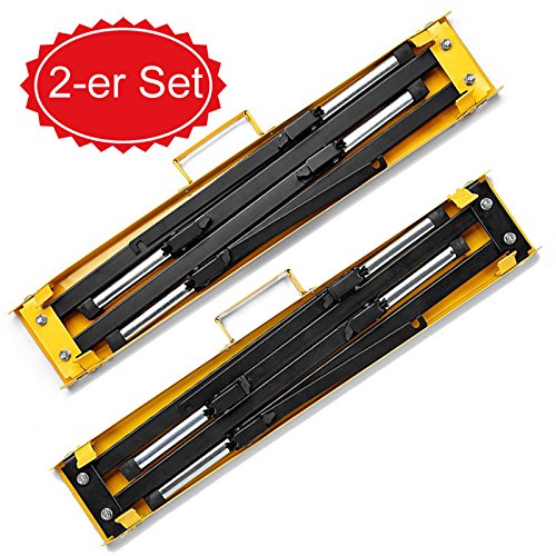 2x Teleskop-Arbeitsbock höhenverstellbar mit rutschfester Gummiauflagefläche Werkstattbock Stützbock Klappbock Arbeitsböcke bis 120kg belastbar platzsparend faltbar - 4