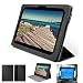 Produktbild Mulbess - Gigaset QV 1030 10 Zoll CleverStrap Leder Tasche Hülle Case - Premium Tablet-PC Schutzhülle Case Tasche Etui Sleeve Cover mit Easy Standfunktion Farbe Schwarz