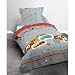 Produktbild Today Bettwäsche Happy Pinpon 100% Baumwolle – 1 Bettbezug 140 x 200 cm + 1 Kissenbezug 63 x 63 cm grau, rot und blau