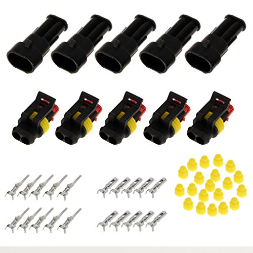 Gazechimp 5 Sets Stecker Steckverbinder Wasserdicht for Auto KFZ Boot - 2