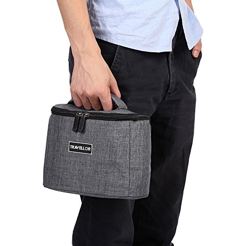 Miduxian miniI solierbox Lunch Bag Lunchbox Tasche Cool Kühltasche Picknicktasche Isoliert Thermotasche für Picknick Kälte Isolierung Freezer kann kühl halten Essen und Trinken (Schwarz ) (grau) - 6