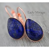 Lapis Lazuli Ohrringe -Roségold- Tropfen