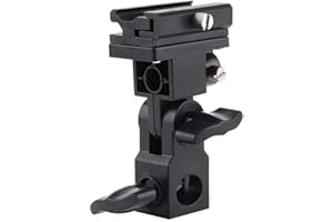 TOPIKY Soporte para Soporte de Flash, luz Speedlite Soporte para cámara de Flash con Soporte de Reflector de Paraguas y Zapato para fotografía