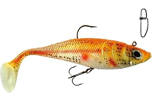 BLNTACKLE76 Set Gummifisch vorgebleit 20cm, 105 gr, Kunstköder Gummiköder von Behr Big Bait Hecht, Waller, Dorsch + Gratis Snap