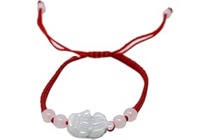 JUANXIAN Bracelet Feng Shui en corde rouge avec jade Pi Xiu/Piyao pour la bonne santé et la richesse SKU : H2038