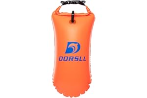 DORSLL Riverbank | High-Visibility Open-Water Swim Buoy with Dry Bag Storage and Safety Whistle | Switches to a Dry Bag Backpack for Both Water and Land | 3 Unique Colours