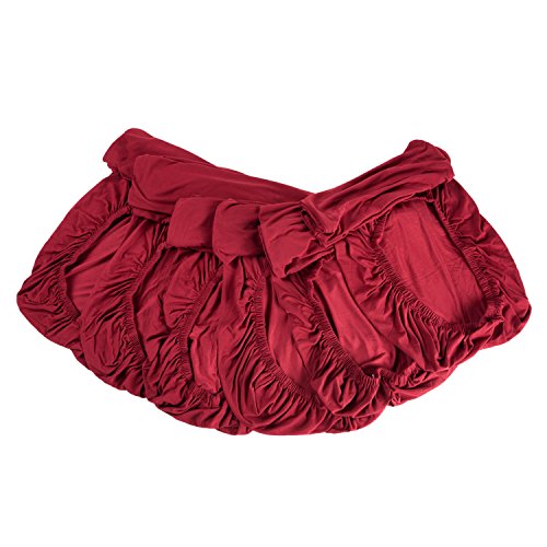 Beddingleer Stuhlbezug, kurz, abnehmbar, waschbar, Bezüge für Esszimmerstuhl, Restaurant, ideal für Hochzeiten, Hotels und Bankette, zusammenfaltbar, 6 Stück Style#4 - 7