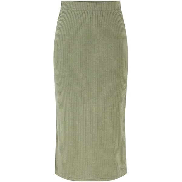 Gonna A Costine PIECES Pccava Rib HW-Gonna Noos BC - Donna, Vita Alta, Comfort E Stile Danese