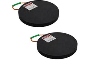Mytee Products Round Outrigger Pad 15" Diameter, 1.5" Thick, 50,000 lbs WLL, RV Jack Pads | Crane Trailer Stabilizer Pads Lightweight, Stackable, Waterproof, Unbreakable, Ergonomic Handle (2 Pack)