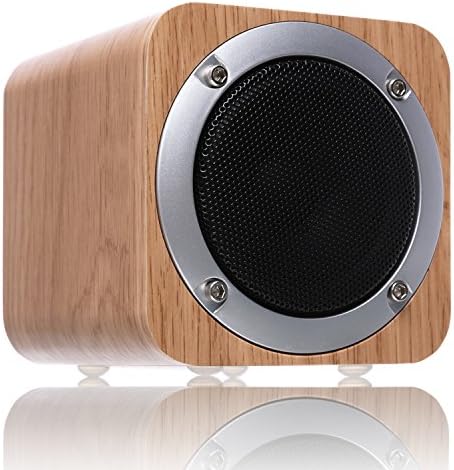 SIMCAST Bluetooth Speaker Wooden With Advanced Bass ,6W Portable Bluetooth 4.0 Speakers WIth 10 Hours  Playtime For Car /Home/Office/Outdoor (Cherry Wood)