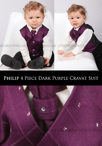 Oliver 4 Piece Dark Purple Suit 6-9 Months