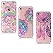 Produktbild iPhone 7 Hülle Silikon, LuckyW 3X TPU Einhorn Blume Traumfänger Hülle für Apple iPhone 7 7S (4.7 zoll) Soft Silikon Glitter Tasche Transparent Clear Klar Durchsichtig Ultra Slim Thin Dünne Schutzhülle Weiche Flexibel Kratzfeste Scratch-Resistant Stoßfest Shockproof Etui Bumper Case