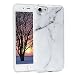 Produktbild iPhone 7 Handyhülle Marmor, KASOS iPhone 8 Hülle : Protective Case TPU Silicone mit IMD Technologie Design, Grau und weiß Marble