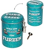 Spardose als Strafkasse - " Furz Kasse " - stabile Sparbüchse aus Metall - incl. 2 Schlüssel - mit STRAFE Furzen Furzer - Männer / stinken riechen - Schlafen - Schlafzimmer - Geld Sparschwein / Betten - lustig witzig Geschenk Spardose als Strafkasse - " Furz Kasse " - stabile Sparbüchse aus Metall - incl. 2 Schlüssel - mit STRAFE Furzen Furzer - Männer / stinken riechen - Schlafen - Schlafzimmer - Geld Sparschwein / Betten - lustig witzig Geschenk