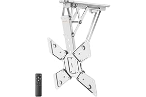 myWall my Wall HL40MWL klappbarer motorisierter Deckenhalter mit Fernbedienung für TV und Flachbildschirme 23-55 Zoll (58 cm - 140 cm) VESA, weiß