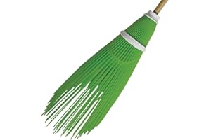 VERDELOOK Scopa in PVC per Esterni, Altezza 60 cm, Verde, per Pulizia Giardino ed Esterni