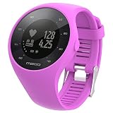 Wrist Strap für Polar M200 Fitness Watch,Hunpta Ersatz weicher Silikon Gummi Uhrenarmband Handschlaufe (Lila)