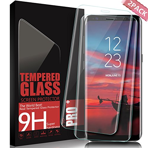 Verre Trempé Galaxy S8 Plus, SGIN [Lot de 2] 3D Couverture Complète Film Protection en Verre Trempé écran, Ultra Résistant Dureté 9H Glass Anti Rayures Protecteur VitrePour Samsung Galaxy S8 Plus 
