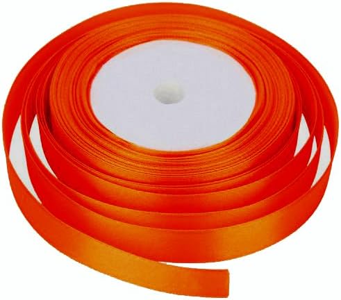 25 METRES X 10MM OF SATIN RIBBON FOR WEDDING FAVOUR / CRAFT / GIFT WRAP/ CHRISTMAS (ORANGE)