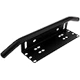 AUXTINGS 22.8 inch Aluminum Bull Bar Front Bumper License Plate Mount Bracket Holder for Offroad LED Light Bar,Black