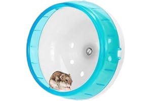 BAISENJF Silent Hamster Wheel,Non-slip Small Animal Exercise Running Wheels Activity Toy,Syrian Hamster Rat Silent Spinner for Drawf Hamster Gerbils Guinea Pig Hedgehogs (Plastic,Blue,12cm/4.72in)