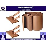 **ALL SIZES** CORRUGATED CARDBOARD PAPER ROLLS - *** NEXT DAY UK DELIVERY *** - **CHOOSE YOUR SIZE INSIDE THIS LISTING** - CORRUGATED CARDBOARD ROLL - CORRUGATED PAPER ROLLS ** VISIT Our Exciting Amazon Packaging Catalogue - Search > Wellpack Europe < (450MM x 75M ROLL)