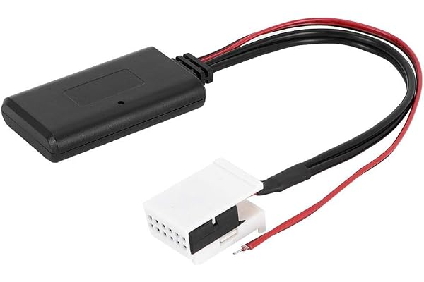 Duokon Adaptateur de câble auxiliaire stéréo Radio sans Fil 12Pin Module, câble stéréo o en Plastique Noir Adaptateur Bluetooth pour C2 C3 207 307