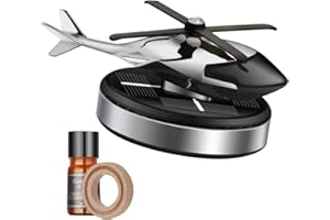 LSGGTIM Solar Hubschrauber Auto Lufterfrischer, Duft Auto Parfüm Diffusor Ornament Flugzeug Solarbetriebener Auto Armaturenbrett Deko Zinklegierung Aromatherapie Diffusor für Auto Innendekoration