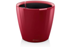 Lechuza – Pot de Fleurs d'Interieur – Premium Classico Ls – Réserve d'Eau Intégrée – Coloris Rouge Scarlet – Ø 43 X 40 cm