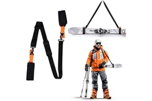 Mtlhbcg Sangles de ski pour le transport,Sangle de Ski Réglables,Sangle de Ski et de Bâtons,protège des rayures,transport facile,Ski Handhold Sangle de Transport pour Skis et bâtons de Ski