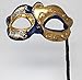 Produktbild Unbekannt Blau und Gold Musikalische Noten Venezianische Maskerade Partei Karneval Maske auf Einem Stock