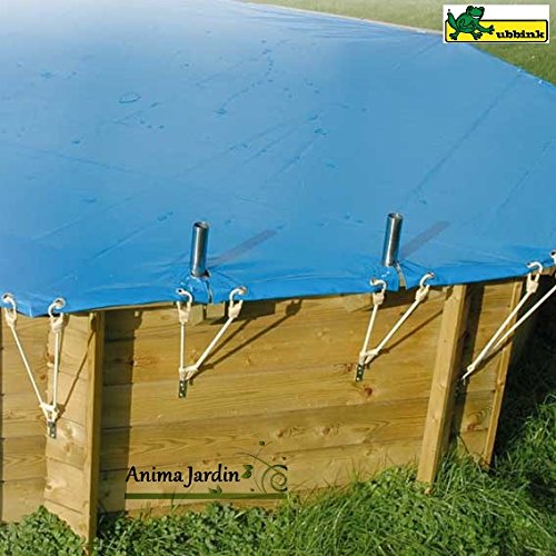 UBBINK Bche d'hiver et de sécurité pour piscine 300x550 cm - Bleu