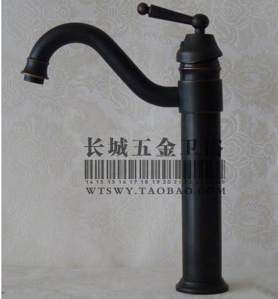 HHY-European copper dark bronze wash basin-wide hot and cold faucet