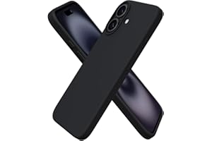 ORNARTO Silikonowe etui na telefon iPhone 16 6,1", cienkie etui na telefon komórkowy iPhone 16 z płynnego silikonu, odporne na zarysowania i uderzenia etui ochronne do iPhone 16 (2024) - czarne