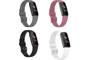 Gransho Cinturino per orologio compatibile con Fitbit Luxe/Luxe Special Edition, cinturino di ricambio regolabile in morbido silicone