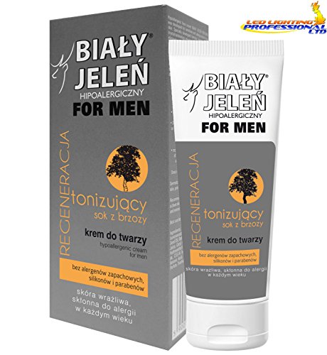 BIALY JELEN - HYPOALLERGENIC - TONING FACE CREAM FOR MEN WITH BIRCH SAP - 75 ml