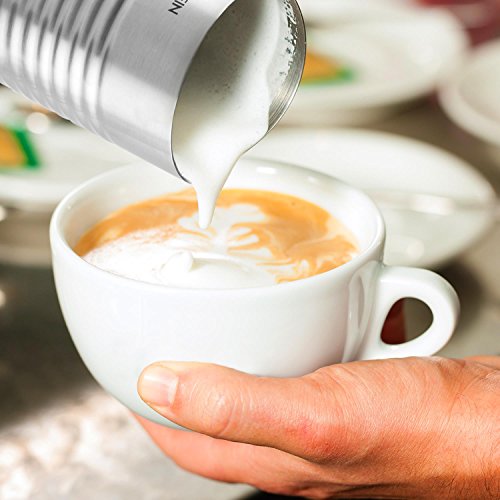 Klarstein Biancolatte Milchaufschäumer Kannenerhitzer (Edelstahl, 400W Heizelement, 450ml Fassungsvolumen, Antihaftbeschichtung, Zwei-Tasten-Steuerung, Abschaltautomatik, Doppelwand) silber - 3