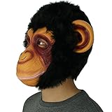 Affe Kopfmaske, Cusfull Neuheit Halloween-Kostüm Party Latex Tiermaske Affe Kopf Maske Headmaske Halloween-Party-Kostüm -