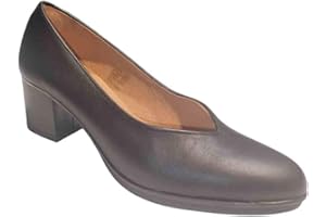 ARIADNA SÁNCHEZ Zapatos de Salón Mujer Belona, Cómodos 24 Horas para Azafatas, Trabajo. Calzado de Piel Fabricado en España Tacón Medio